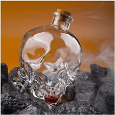 120Ml Crystal Glass Skull Bottle Halloween Skull Glass Potion Bottle picture