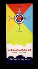 Vintage 1962 Chicago and Vicinity Road Map Chicago Motor Club Streets picture