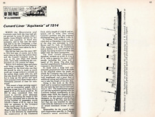 AQUITANIA (1914) -- SEA BREEZES magazine review  of this ship. Feb. 1974 picture