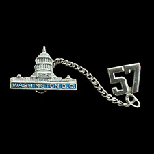 Washington DC Tie Tack 1957 Souvenir Vintage Capital Building Lapel Pin picture