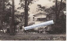 Old RPPC-Real Photo Postcard-House W/ U.S. Flag-Stone Steps-FurnitureMaxwell picture