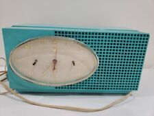 Vintage 1950s? Golden Shi Sylvania 6006 AM Clock Radio Turquoise As Is For Parts picture