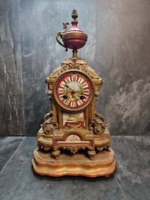 ✨Antique Japy Freres French Gilt Bronzed Mantel Clock H 35cm For Restoration ✨ picture