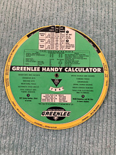 Vintage:  Greenlee Tools For Craftsmen Handy Calculator Round Slide Rule © 1951 picture