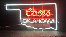 New Coors Oklahoma Beer Lamp Neon Light Sign 20