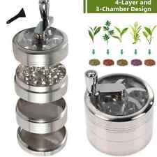 Tobacco Herb Handle Grinder Spice Herbal 4 PC Metal Chromium Alloy Smoke Crusher picture