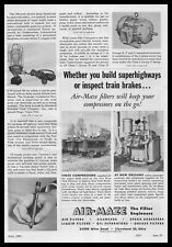 1955 Air-Maze Air Filters Suffern New York Thruway Compressors Photo Print Ad picture