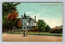 Keokuk IA-Iowa, Residence Of CR Joy, Antique, Vintage Souvenir Postcard picture