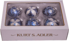 80MM Navy Blue Glass Ball Ornaments, 6-Piece Set picture