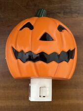 RARE Vintage Plastic Halloween Plug In Nightlight Pumpkin JOL Rosbro Rosen picture