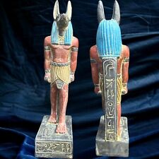 Rare Antique God Set Statue - Handcrafted Egyptian Mythology Sculpture 22cm picture