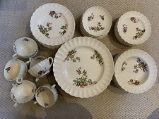 VINTAGE Copeland Spode Wicker Lane SIX Pc. Place Setting - Basket Weave ENGLAND picture