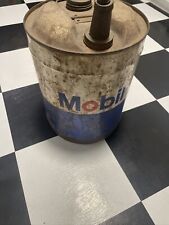 Vintage Mobil Five Gallon Oil with Small Pegasus Gas Logo PATINA/Rust picture