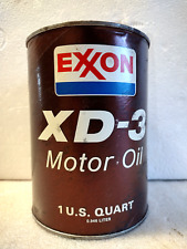 Rare Vintage Exxon XD-3 Motor Oil Can Full 1 Quart No Dents SAE 30 picture
