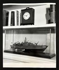1961 WWII PT War Boat Kennedy Model Glass Bookcase Display Vintage Press Photo picture