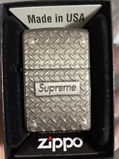 Supreme Diamond Plate Zippo Lighter SS19 USA picture