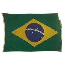 Vintage Cloth Brazilian Flag Distressed Cotton Antique Brazil Textile Art Decor picture