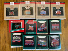 Lot of 12 Hallmark Miniature Train Christmas Tree Ornaments NIB picture