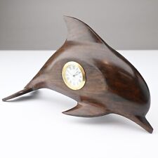 Pretty Wood Dolphin Clock - 9