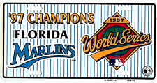 NEW OLD STOCK FLORIDA MARLINS 1997 MLB CHAMPS METAL LICENSE PLATE AUTO TAG #732 picture