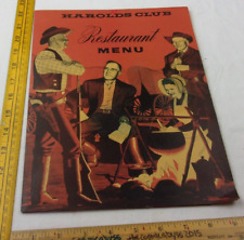 Harolds Club Restaurant Menu 1940s VINTAGE Reno Nevada picture