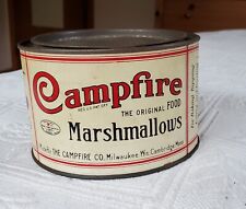 Vintage RARE 12 oz, Campfire Marshmallows Tin, Litho, 5.25