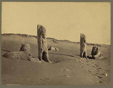Wady Saboua,Statues,Sphinxes,desert near Sabou River,Egypt,Francis Frith,c1856 picture