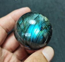 TOP 147 g 46MM Natural Labradorite Crystal Blue-ray Sphere Ball DD37 picture