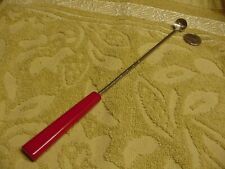 Vintage Red Bakelite Iced Tea/Cocktail/Bar/Stirring Spoon Small Round End EXC picture