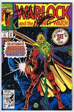 Warlock and the Infinity Watch #1 VF/NM Signed w/COA Starlin/Medina 1992 Marvel picture