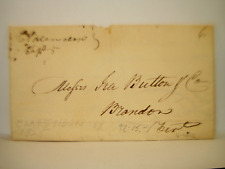 🔥 1825 CLARENDON VT Stampless IRA BUTTON HENRY HODGES Letter BRANDON VT Cover picture