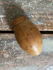 Antique Victorian Wooden Egg Etui, Sewing Kit picture