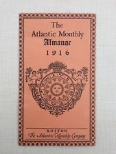 1916 THE ATLANTIC MONTHLY LITERARY ALMANAC, BOSTON MASSACHUSETTS picture