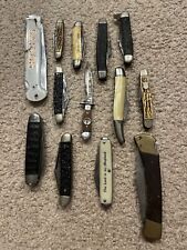 Lot Of 13 Assorted Pocket Knives Folding Blade Mixed Condition picture