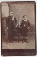 C. 1880s CABINET CARD POWERS YOUNG CHILDREN FIRST COMMUNION SCHENECTADY NEW YORK picture