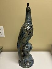 Three hands Corp. bird statue Blue And Cream 19 inches tall picture