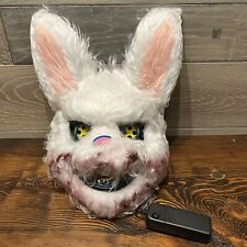Halloween Scary Mask Rabbit Bunny Cosplay Bloody Plush Animal Head Tested picture