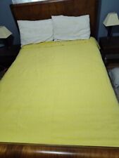 Vtg 70's Satin Trim Blanket Color Yellow 72 Width X 84 Long picture