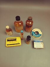 L👀K Vintage Lot Of 8 Pharmaceutical Medicine Bottles & Tins  picture