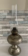 Antique Plume And Atwood Magnet Center Kerosene Oil Lamp Glass Lantern Silver picture