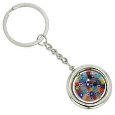 GlassOfVenice Murano Glass Millefiori Disk Keychain - Multicolor picture