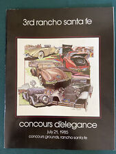 3rd Rancho Santa Fe Concours D'Elegance Program 1985 CA Car Show Signed Richter picture