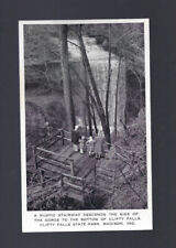 c.1940s Rustic Stairway Clifty Falls State Park Madison Indiana IN Postcard UNP picture