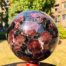 13.94LB Large Natural Garnet Sphere Crystal Firework Stone Ball Reiki Healing picture