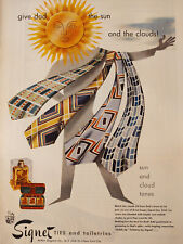 1947 Original Esquire Art Ad Advertisement Signet Ties Van Merritt Beer picture