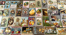 Big Lot of 53 Vintage~Antique  Easter Postcards~Bunnies~Chicks~in Sleeves~h151 picture