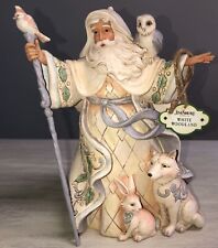 Jim Shore White Woodland Santa And Forest Animals ONE LOVE FOR ALL Statue 2016 picture