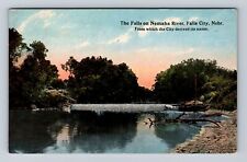 Falls City NE-Nebraska, Falls on Nemaha River, Antique Vintage Souvenir Postcard picture