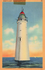 Postcard Minot's Light Massachusetts Bay MA Posted 1948 picture