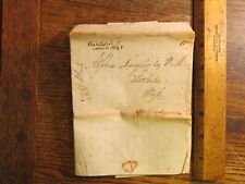  Antique Ephemera 1848 Stampless Letter Correspondence Hatfield MA Two Pages picture